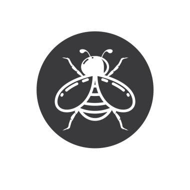 bal arısı simgesi vektör tasarım şablonu ağı