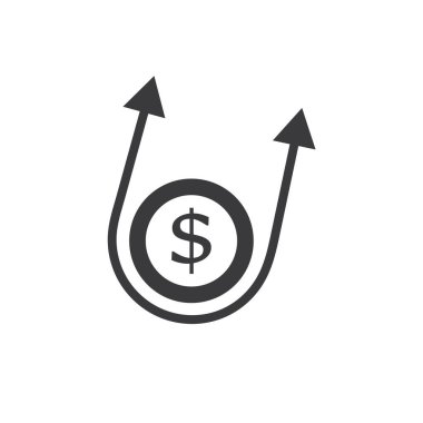Büyüme istatistiksel simge vektör tasarım şablonu ağı