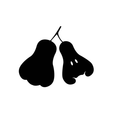 siyah su guava simge vektör element tasarım şablonu