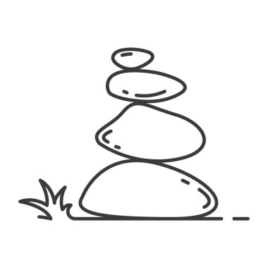 taş yığını ikon doğa vektör element tasarımı dengesi