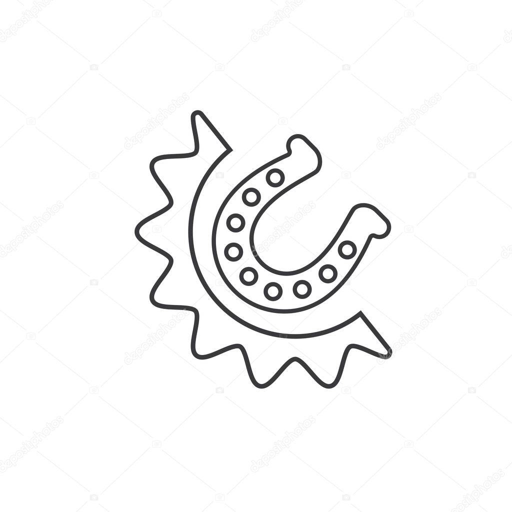 Horse shoe repair icon vector concept design template web