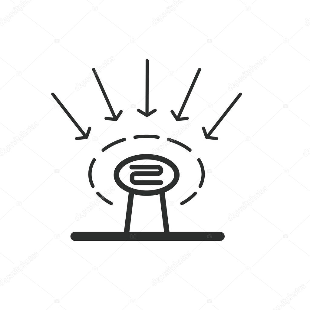 Light sensor icon vector element concept design template web