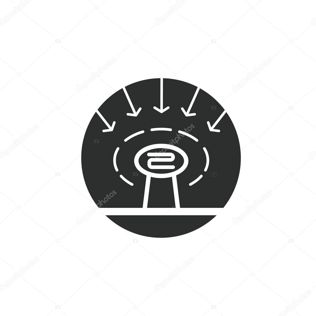 Light sensor icon vector element concept design template web