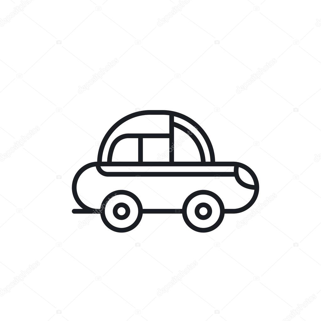 Car toy icon vector element design template web