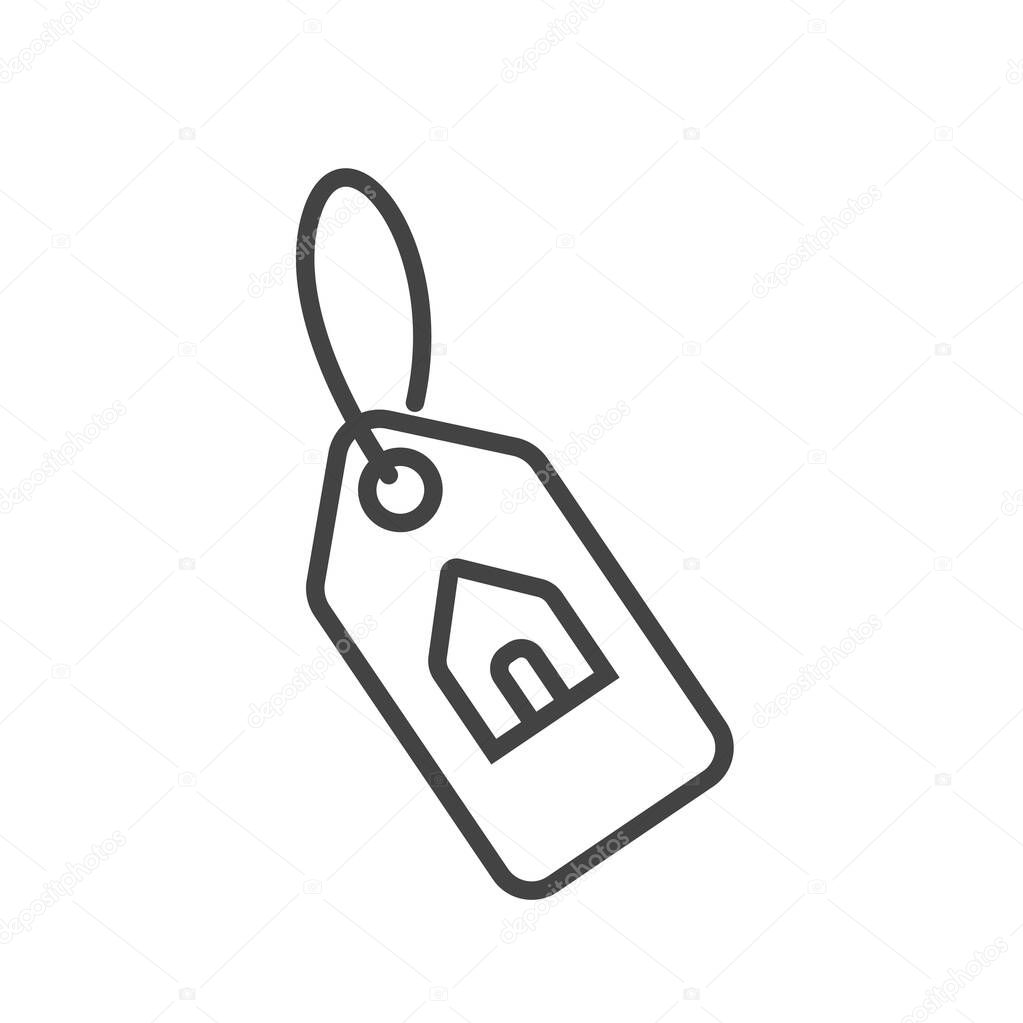 Homemade hang labels icon vector element design template