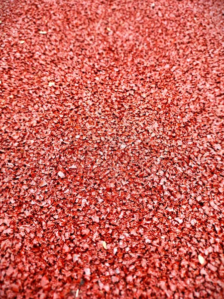 Yerdeki Kırmızı Plastik Granüller Dokuları