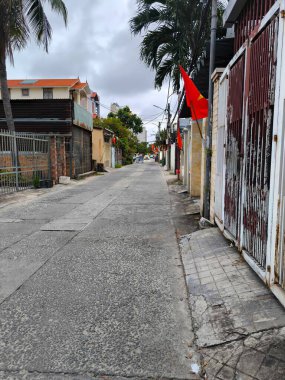 Da Nang 'da Vietnam Ulusal Bayrak Hattı Residential Caddesi.