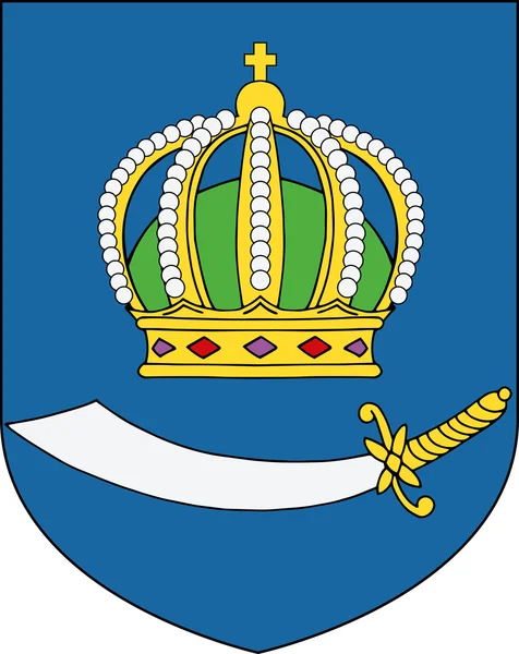 Astrakhan Vapensköld Astrakhan Heraldik Ryssland Heraldik Heraldiska Sköld Svärd Och — Stock vektor