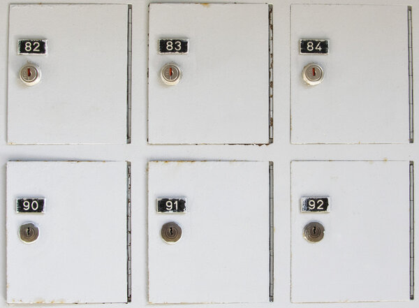 Vintage metal cabinet lockers