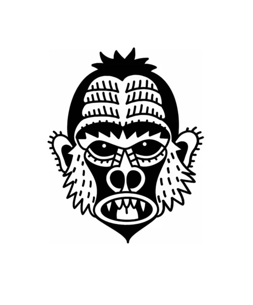 Vektör Sanatı Çizimi Kızgın Maymun 