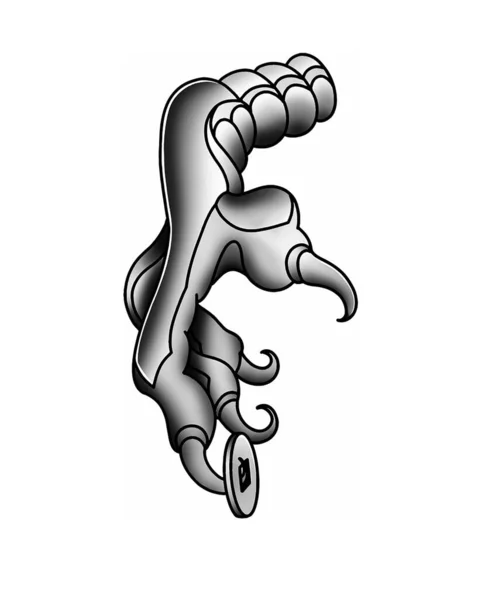 Pençeli ve paralı Vektör Sanat Çizimi Pençesi