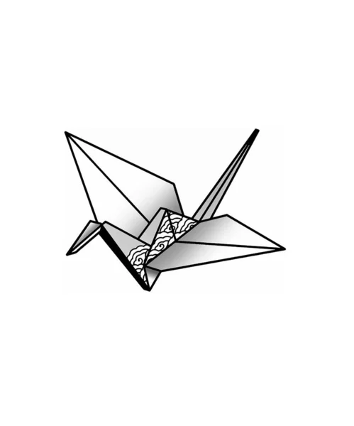Vector Art Illustration Japan Origami — Stock Vector
