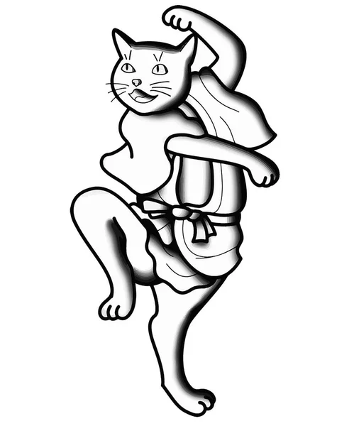 Vector sanat dansı Japon kedisi 