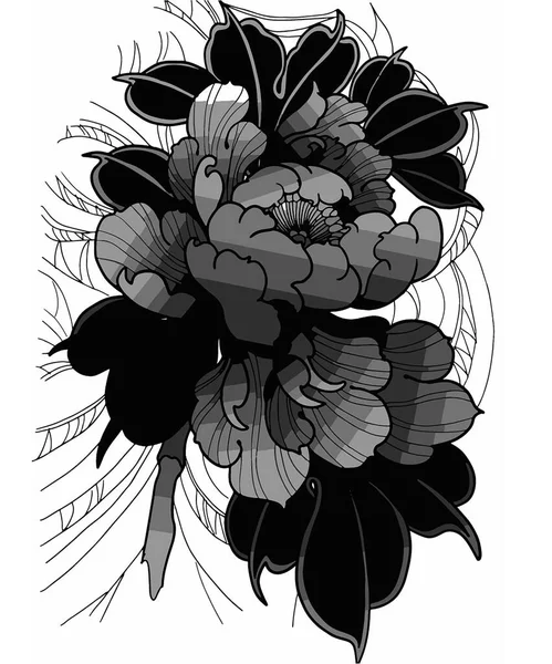 Vektör sanat illüstrasyonu Çiçek Japonya şakayığı