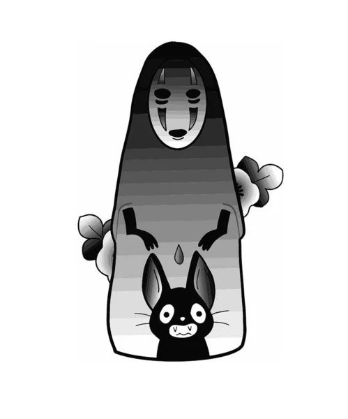 Vector sanat illüstrasyon hayaleti Hayao Miyazaki