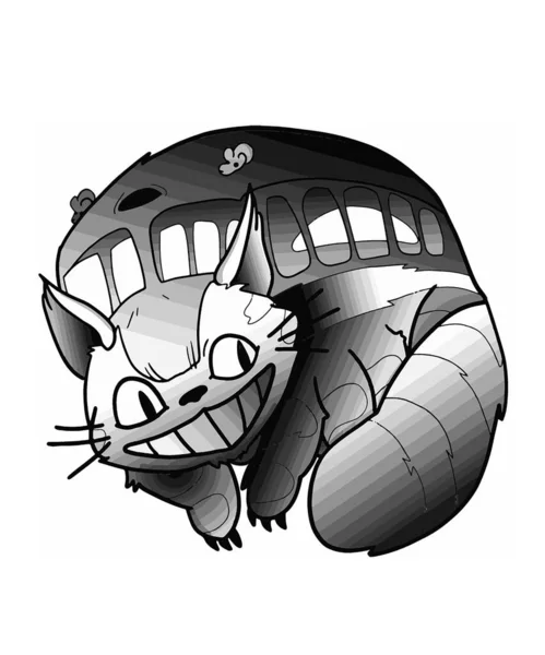 Vektör sanat illüstrasyonu catbus Hayao Miyazaki