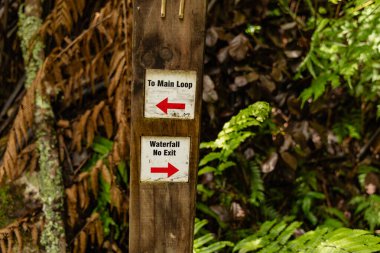 Yön bildirimi, yürüyüşçüleri dairesel güzergâha yönlendirir.