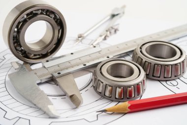 Metal top bermanlı mühendislik ve hassas aletler, mekanik endüstriyel.