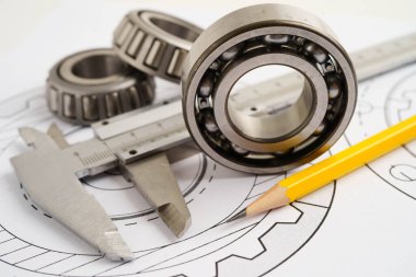 Metal top bermanlı mühendislik ve hassas aletler, mekanik endüstriyel.