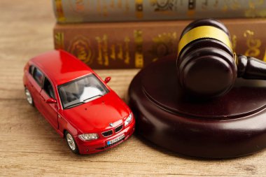 Bangkok, Tayland 15 Mart 2023 Araba kazası davası ve sigorta,.