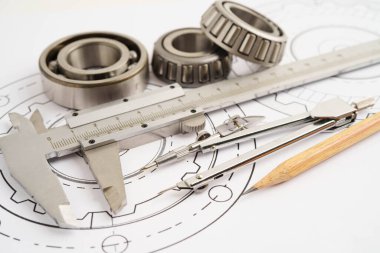 Metal top bermanlı mühendislik ve hassas aletler, mekanik endüstriyel.