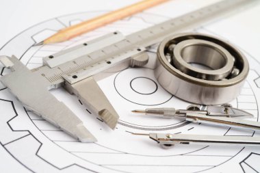 Metal top bermanlı mühendislik ve hassas aletler, mekanik endüstriyel.