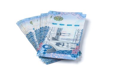 Suudi Arabistan 500 Riyal Banknotları. 500 SR değerinde Suudi Riyal Banknotları Yığını