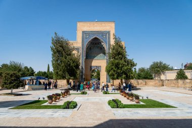 Semerkand, Özbekistan - Eylül 2018: Amir Temur Anıtmezar Semerkant, Özbekistan. Asyalı fatih Tamerlane 'in mozolesi.