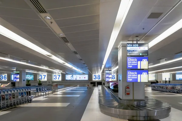 新加坡 2019年1月 新加坡昌伊机场行李回收区 配有行李传送带 长一机场是亚洲最繁忙的机场之一 — 图库照片