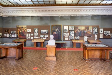 Gori, Gürcistan -09.22.2022: Stalin Müzesi ve Gürcistan 'ın Gori kentindeki doğum yeri. Gori, Joseph Stalin 'in doğduğu şehirdir..