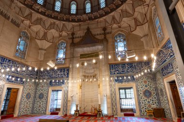 Selimiye Camii iç mimarisi ve Türkiye 'nin Edirne kentindeki dekorasyonlar - Selimiye Camii' nin UNESCO Dünya Mirası Alanı.