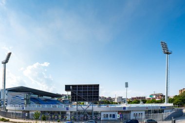 Priştine, Kosova - 08.10.2022: Priştine 'deki Fadıl Vokrri Stadyumu. FC Prishtina stadyumu ve Kosova milli futbol takımı.