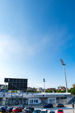 Priştine, Kosova - 08.10.2022: Priştine 'deki Fadıl Vokrri Stadyumu. FC Prishtina stadyumu ve Kosova milli futbol takımı.