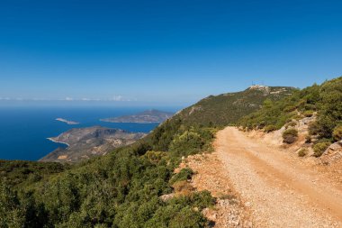 Trail run for trail running on hikind path, taken on Lycian way in Turkey with no people