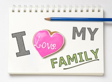 Benim aile metni bir not defterindeki seviyorum