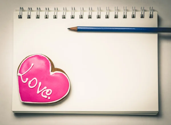 San Valentino amore diario elenco libro . — Foto Stock