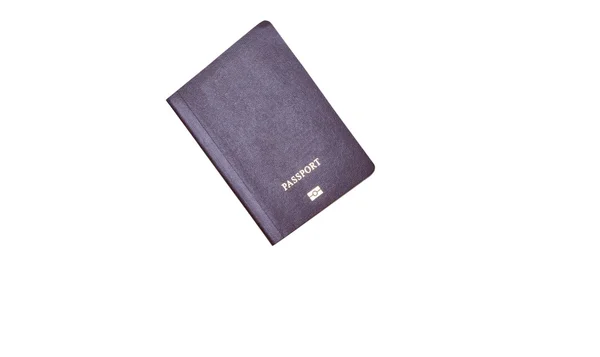 Blank passport cover book isolated on white.