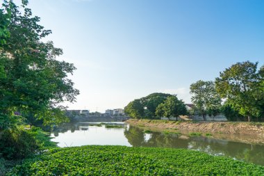 Ping nehir tarafında şehir Lampang Tayland
