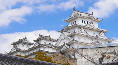 Himeji Kalesi gökyüzü Vintage sesi