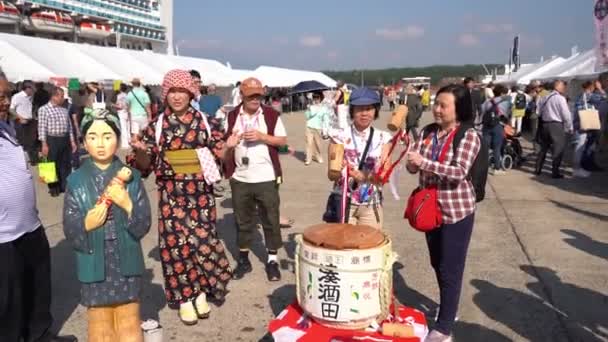 Sakata Japon Sep 2019 Les Japonais Locaux Interprètent Cérémonie Traditionnelle — Video