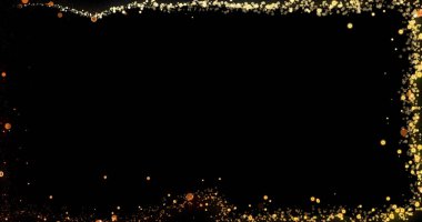 Kopya alanı ile Parçacık Çerçeveleri Döndürülüyor. Siyah BG Parıldayan Parıltılı Çerçeveler Ödüller, Yıldönümü, Yeni Yıl, Noel ve Festivalde Kullanımı kolaydır..
