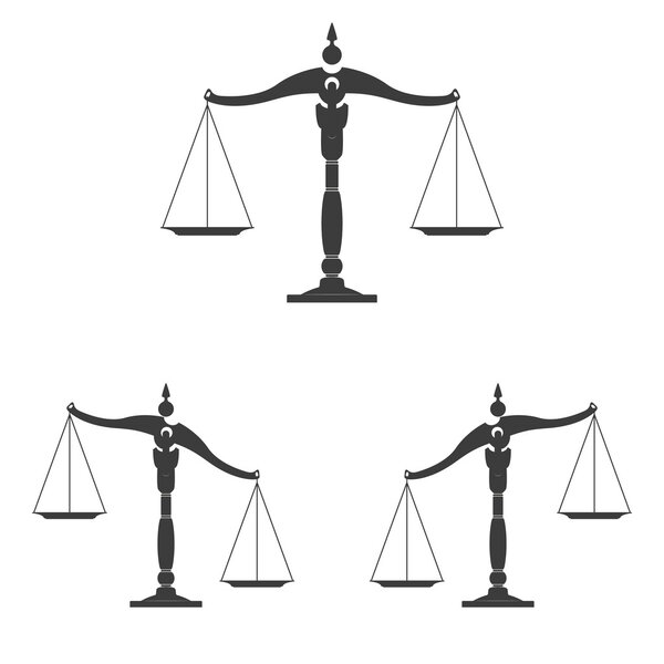 Vector icon of justice scales