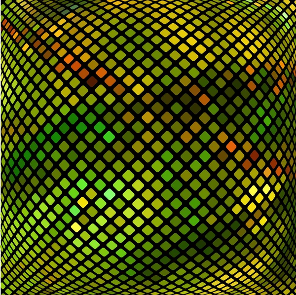 Fond mosaïque avec losange vert — Image vectorielle
