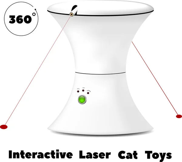 Juguete láser giratorio interactivo para gatos . — Vector de stock
