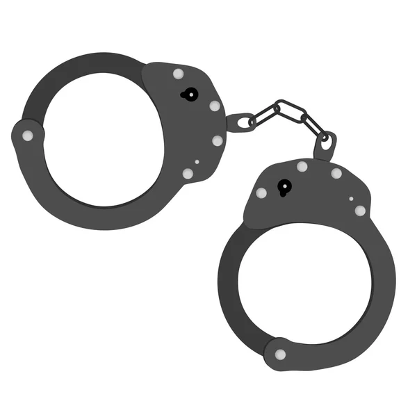 Handcuffs, vector illustration — Stock Vector