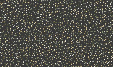 Soyut konfeti deseni. Çok yönlü tasarım, koyu arkaplanda sessiz pastel noktalar var. Tekstil baskıları, web sitesi geçmişleri ya da festival kırtasiyesi için mükemmel..