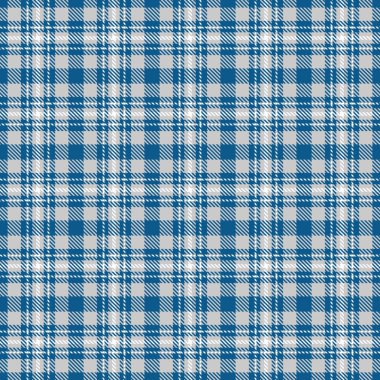 Klasik ekose desenli mavi, beyaz ve gri. Özgeçmiş, giyim, ev dekorasyonu ya da yaratıcı projeler için çok yönlü tekstil tasarımı.