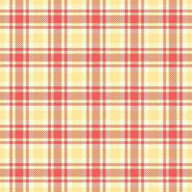 Yumuşak sarı ve mercan renklerinde, sıcak ve davetkar ekoseli desenler. Arkaplan, tekstil ya da herhangi bir tasarıma samimi bir tarz eklemek için mükemmel.