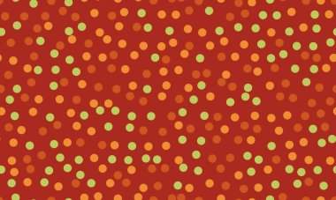 Canlı sonbahar konfeti deseni. Düşmüş tasarımlar, arka planlar, tekstil veya web sitesi afişleri için mükemmel. Dağınık noktalar sevinç ve kutlama hissi uyandırıyor..