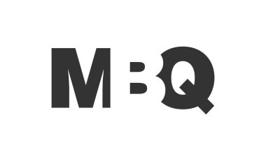 MBQ logo tasarımı. İlk harf M B Q kalın yazı tipi teknoloji girişimleri, danışmanlık, kurumsal markalaşma. Yaratıcı şirket adı, manşet başlıkları tipografi kimliği, moda logoti tipi. Vektör illüstrasyonu.